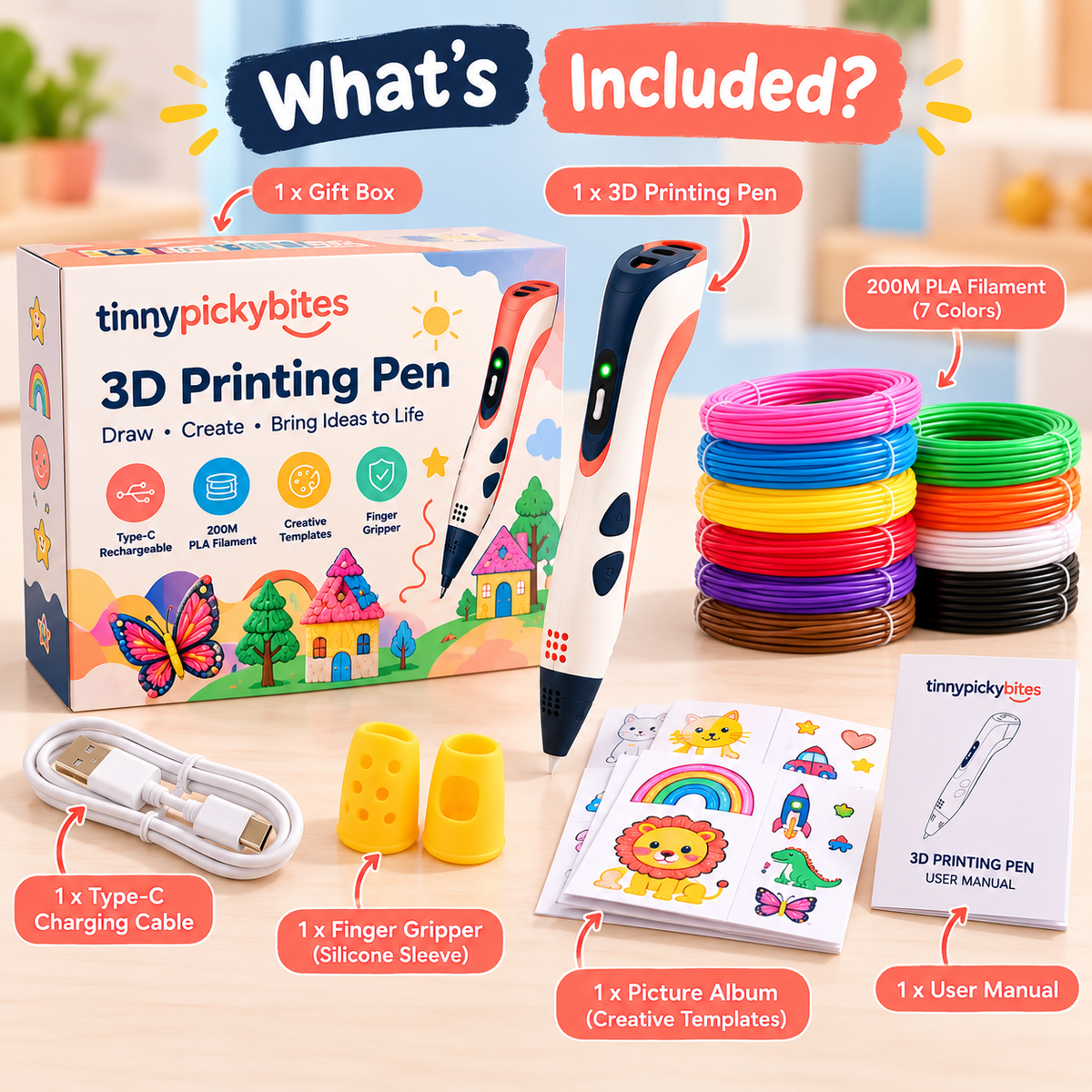 tinnypickybites™ 3D Printing Pen for Kids